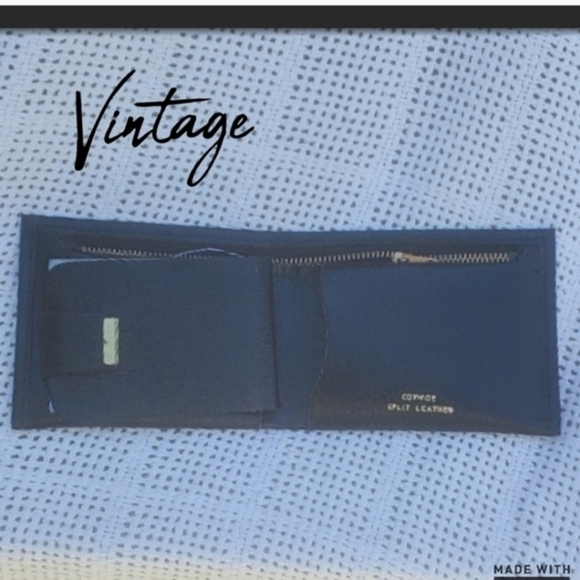 Black Leather Vintage‎ wallet  NEW - Picture 9 of 9